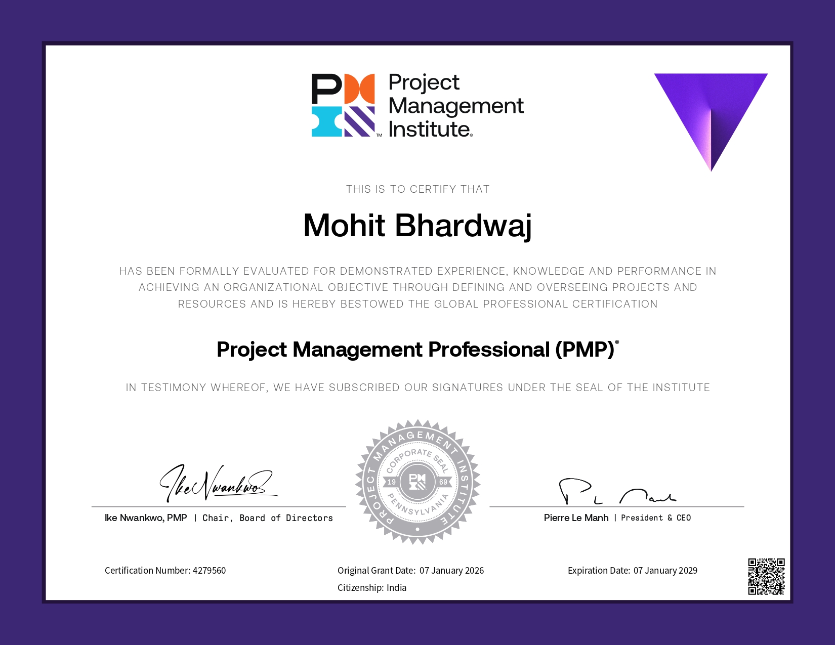 Project Management Professional (PMP) Certification
